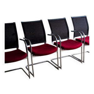 lot de 4 chaises cantilever