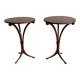 Pair of victorian empire style mahogany tables, 20th century