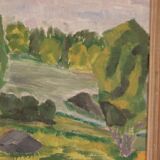 Original Swedish Oil on Panel – “Trees” by Gunnar Wärn – Signed