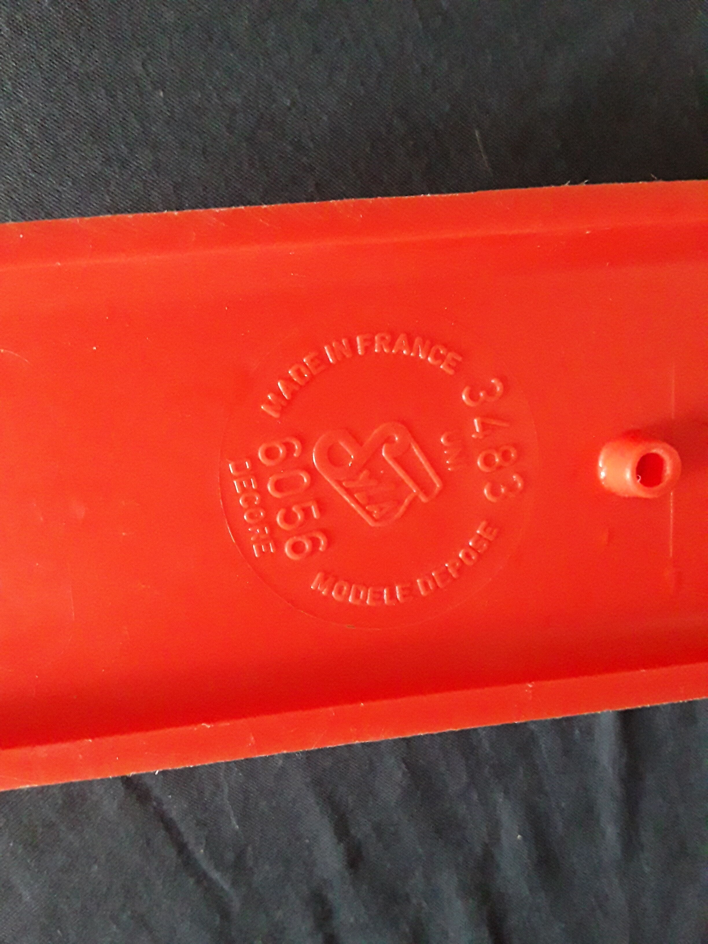Porte manteau mural orange Syla 1970