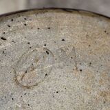 Large decorative plate in glazed stoneware, signed.