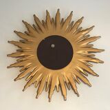 Sun mirror in golden resin 50cm