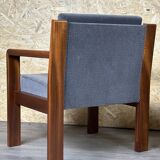 60s 70s Teak Easy Chair Lounge Chairs Danish Modern Design, Set of 2