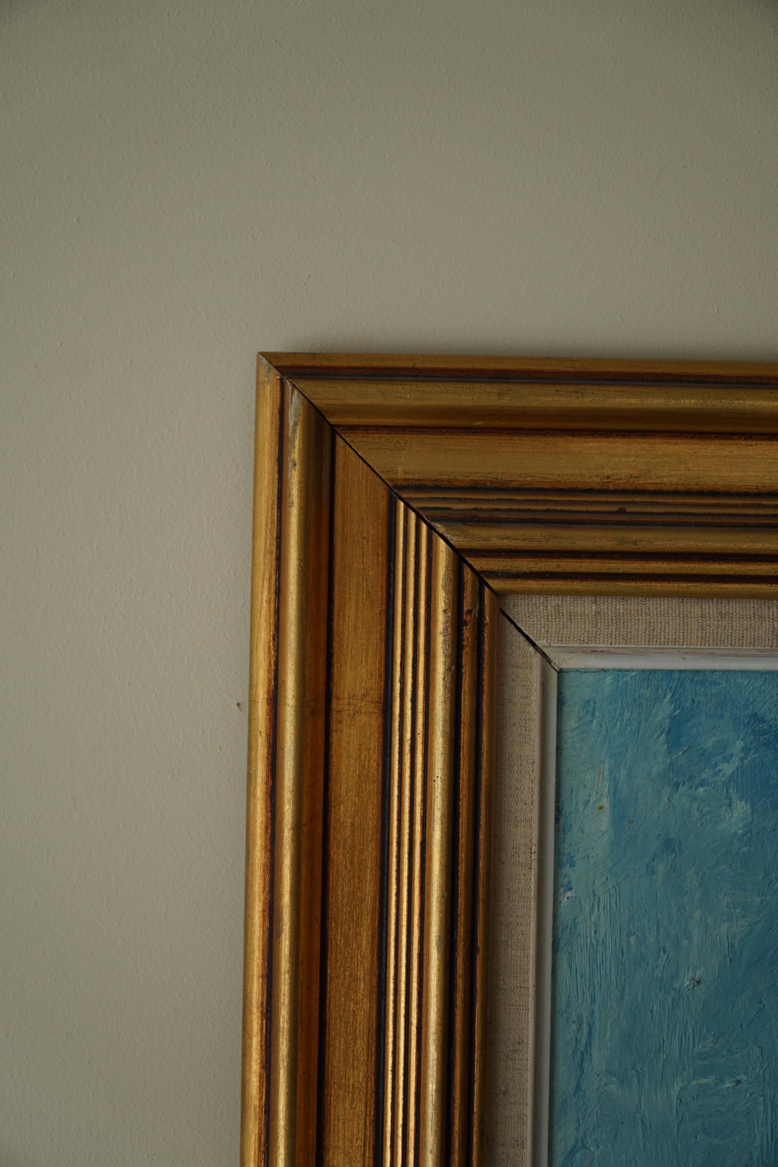 Oil painting by Jørgen Sejersen, Mid-century Modernism, 1960s