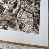 Carcassonne, Aude, vintage, photo plate printed in 1935.