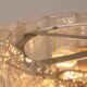 "Lampe suspendue en verre glacé Doria Leuchten avec cylindres en verre en relief, années 1960"
