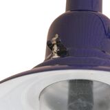 Industrial enameled sheet metal pendant light