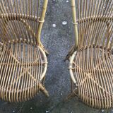 Chaise en rotin  d’audoux et minnet