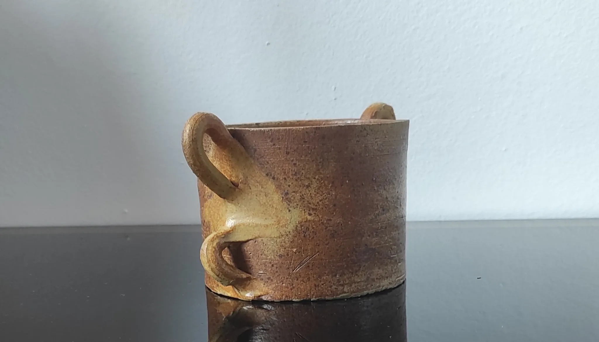 Artisanal vintage stoneware bowl