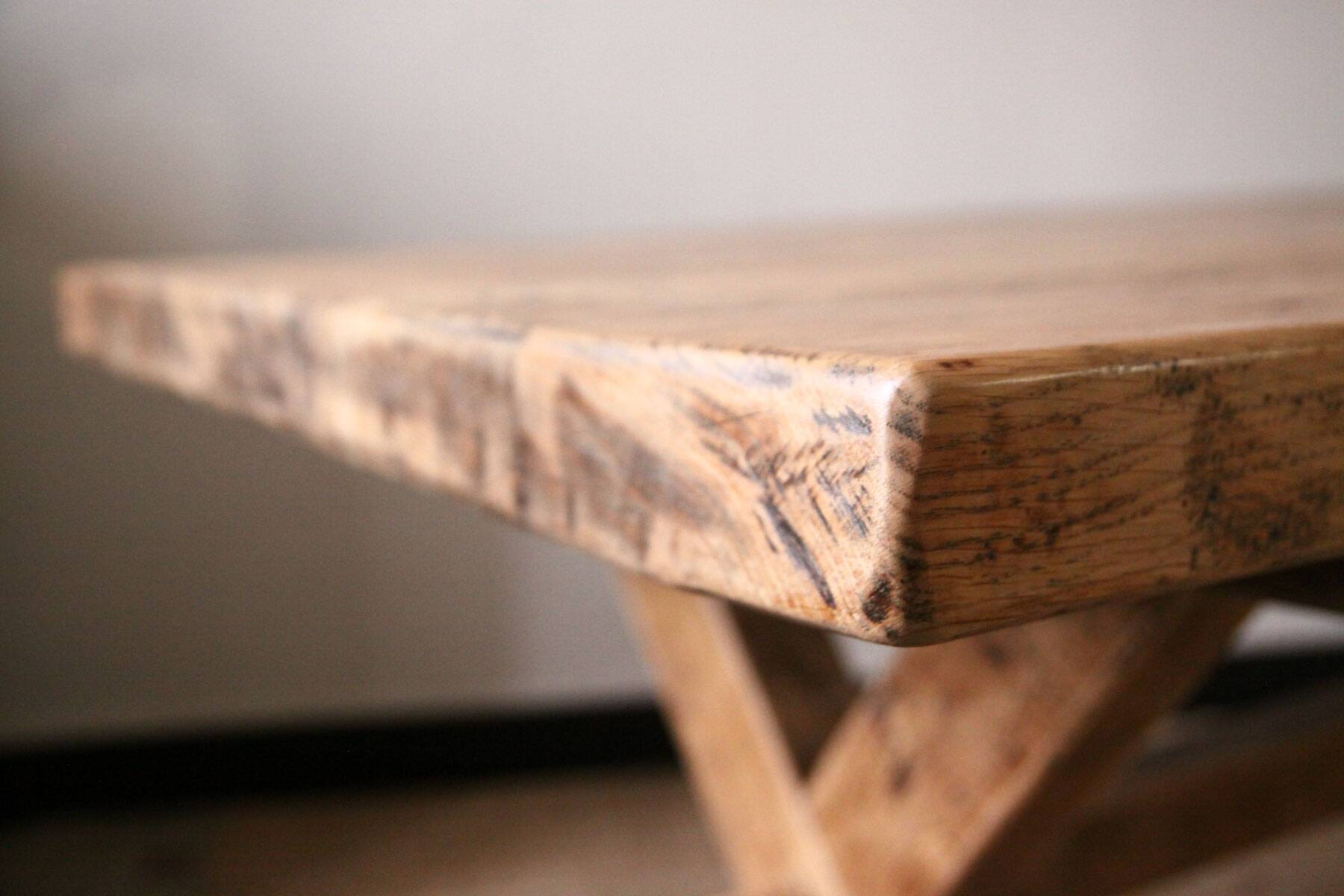 Solid wood farmhouse table