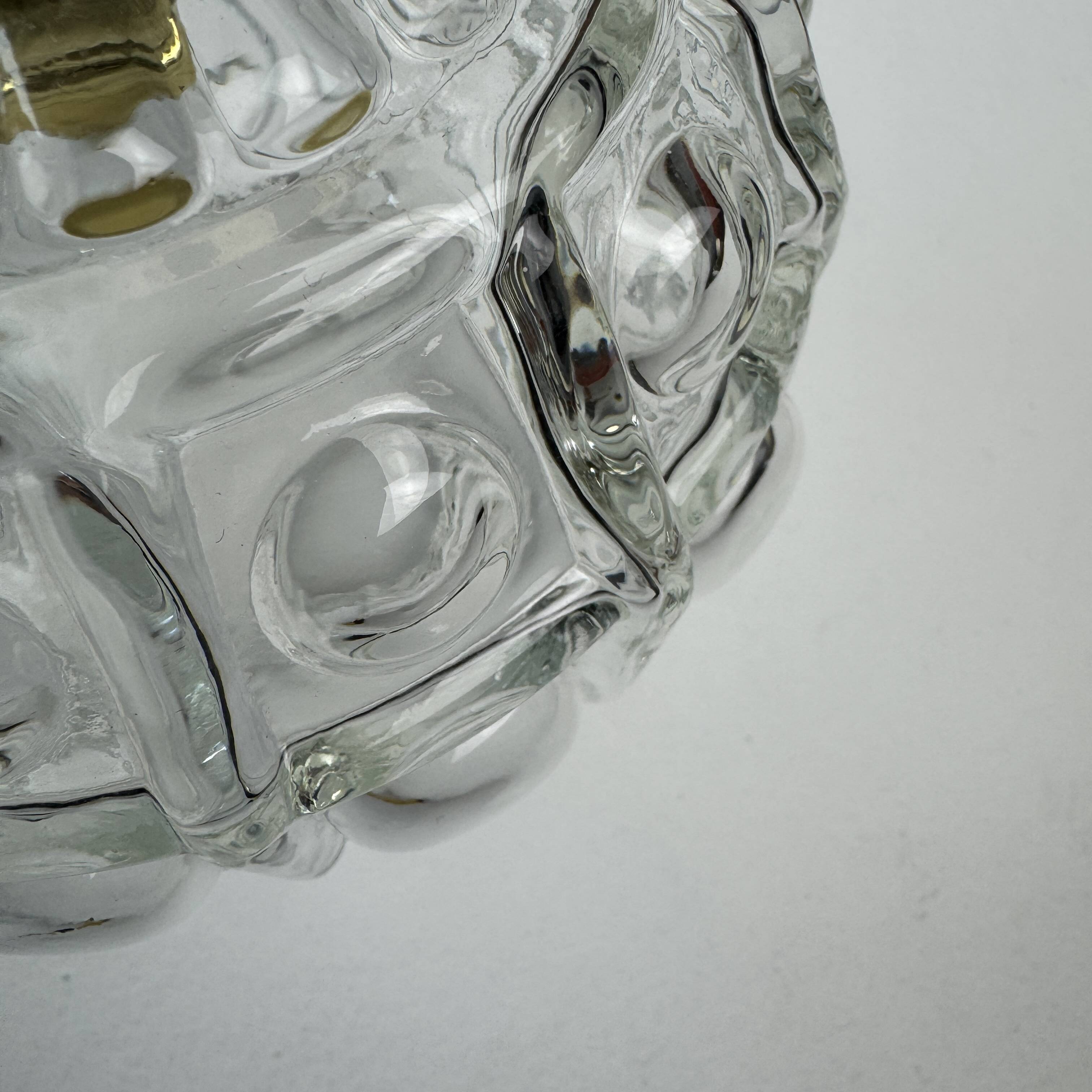 LOT OF 3 OLD VINTAGE BUBBLE GLASS HANGER LIGHTS