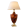 Vintage table lamp in amber glass and brass – 1970s