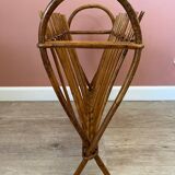 Rattan wicker magazine rack