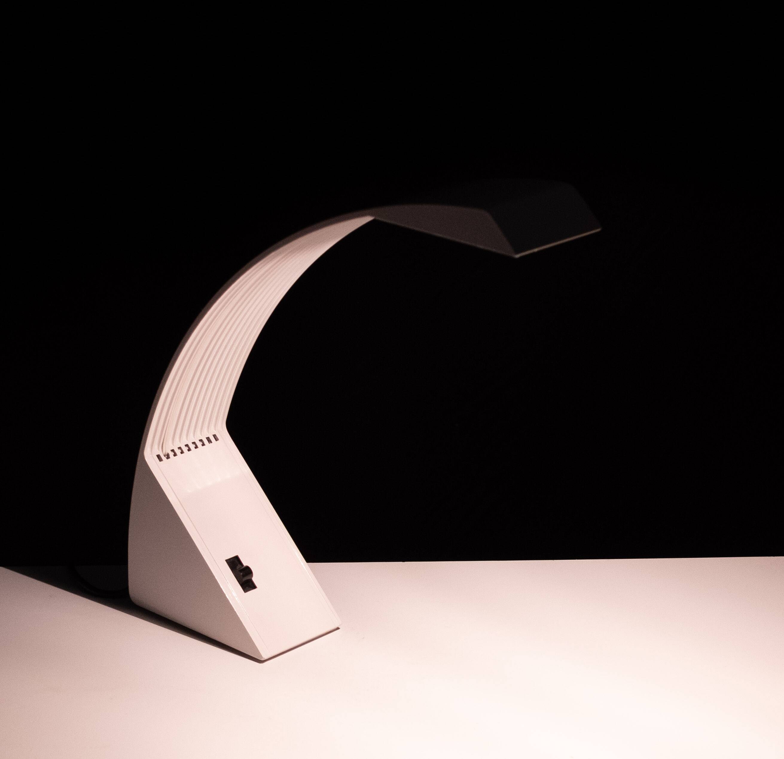 Arcobalena Table lamp minimalist post modern design marco zotta 1980s Italy