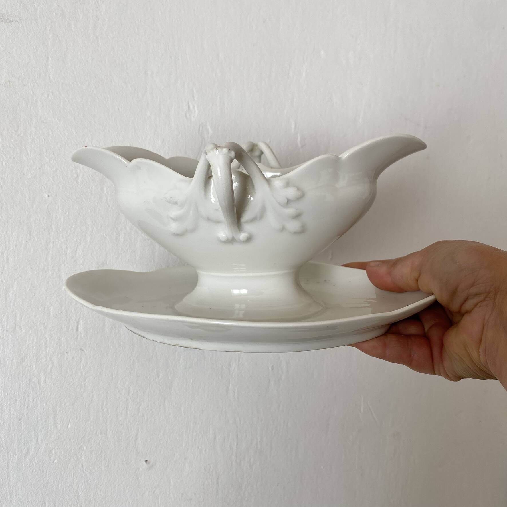 Antique porcelain sauce boat from 1900