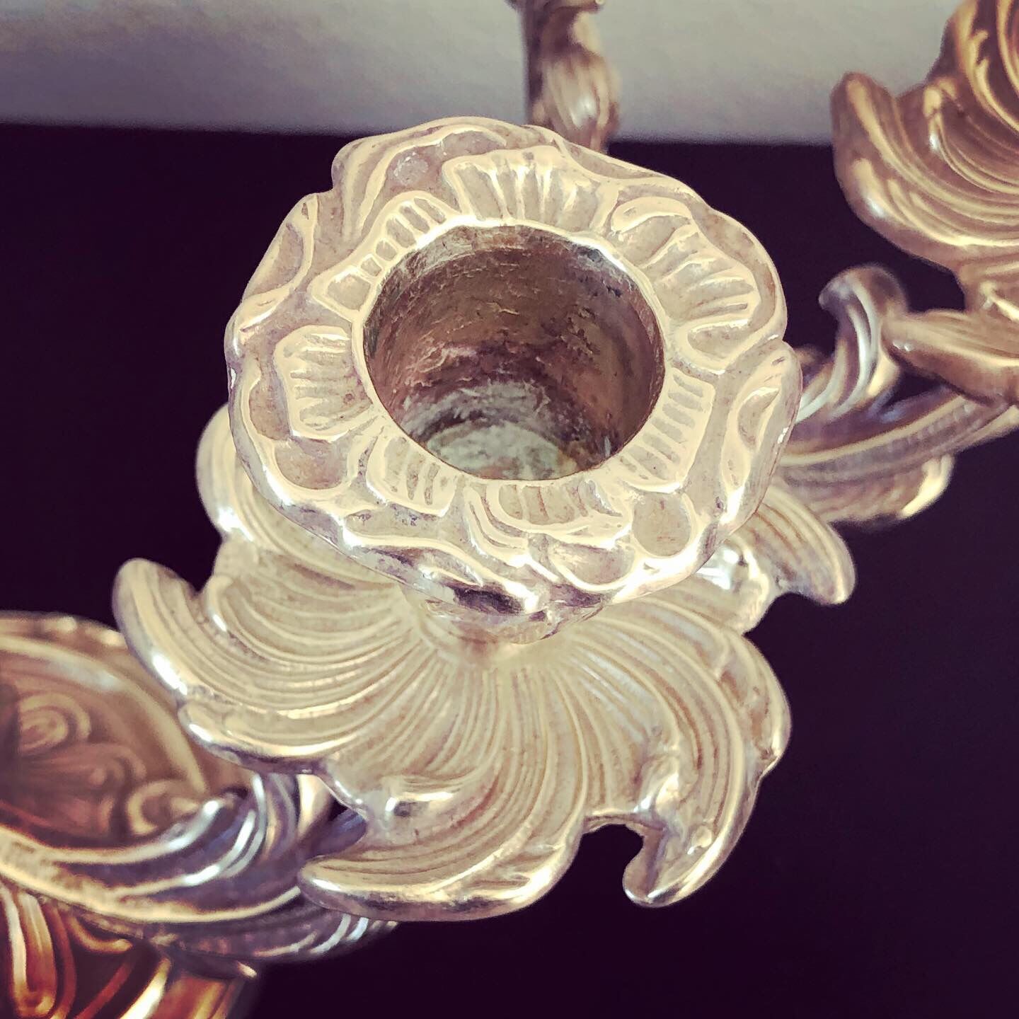 Pair of antique chandeliers in solid brass