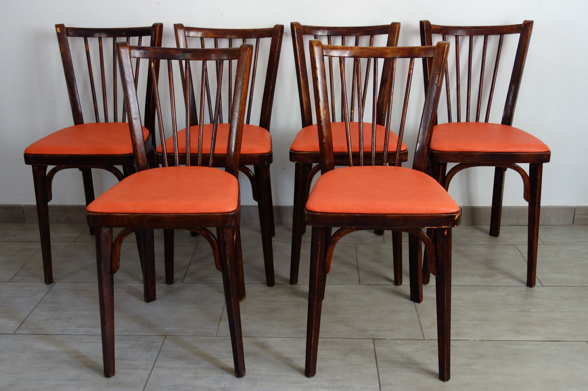 Suite of 6 chairs Baumann 50s