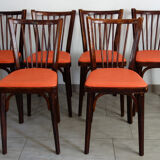 Suite of 6 chairs Baumann 50s