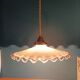 Suspension lampshade corole opaline lace brass