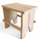 Rustic Spanish Milking Stool, Handcrafted Wood, Original Patina, 1940s