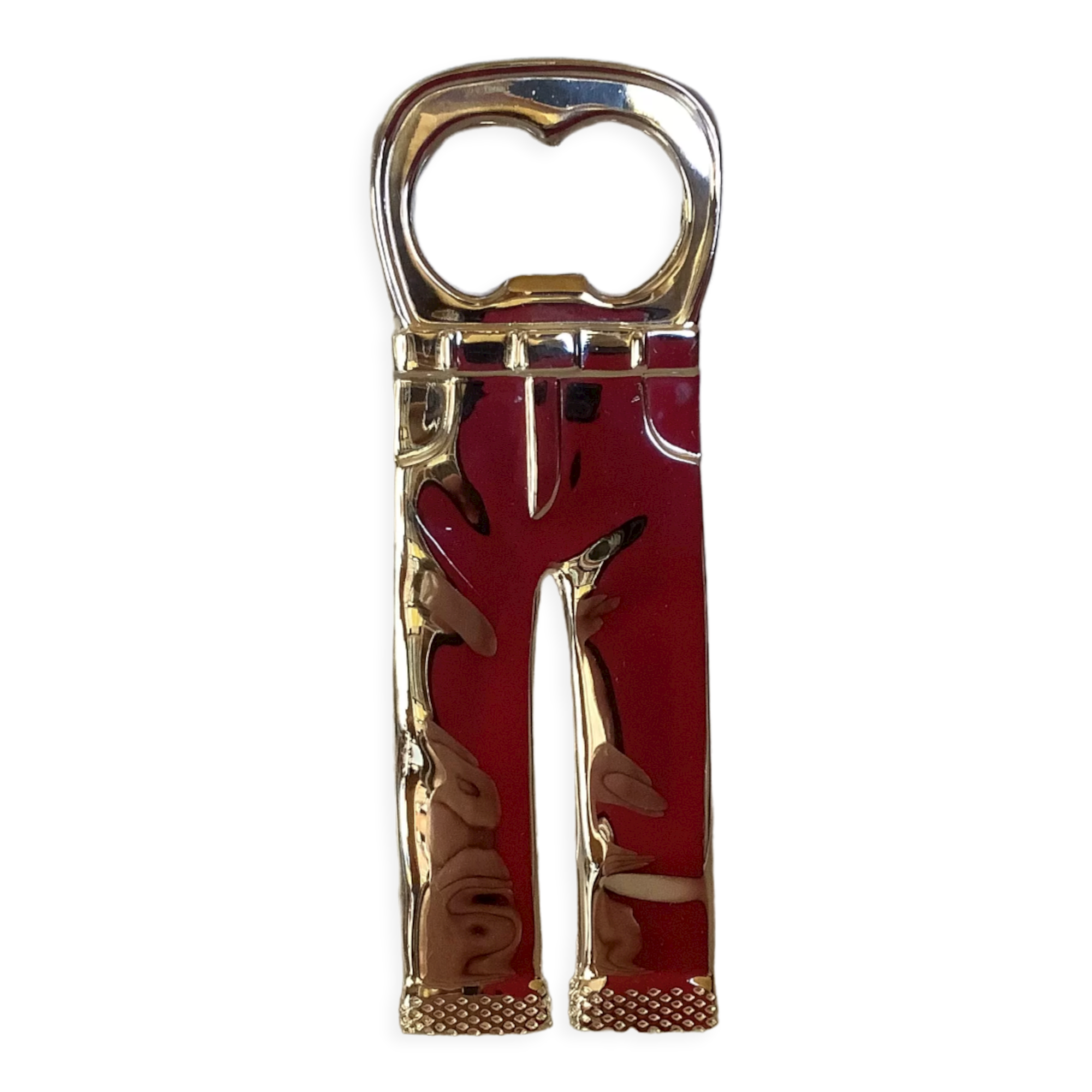 Bottle opener jeans pants chrome metal