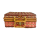 Vintage pink case in braided wicker and rope