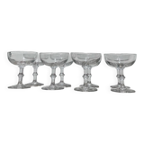 8 antique blown glass cocktail glasses