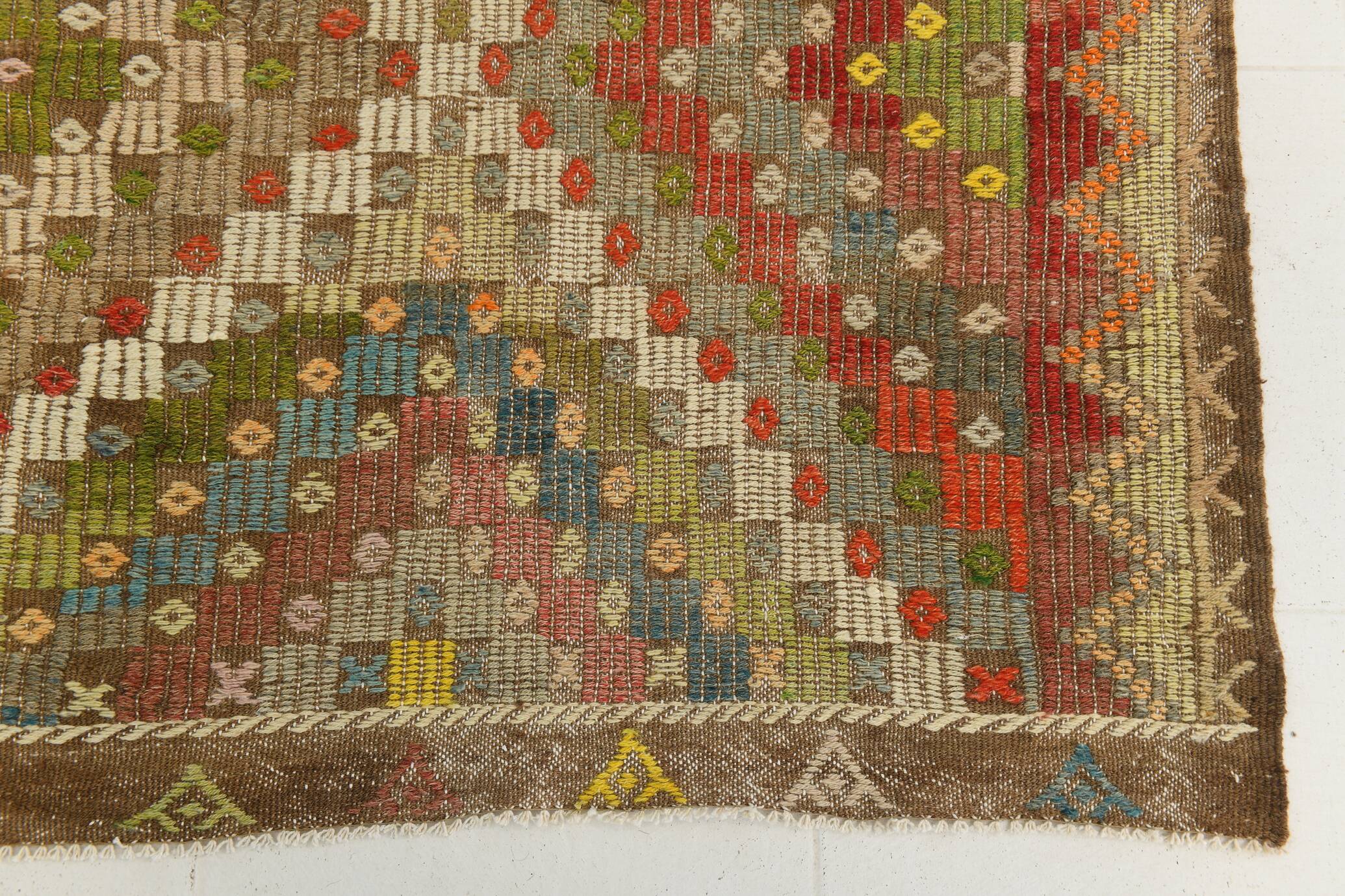 192x330Cm Soft Vintage Rug, Anatolian Kilim Rug