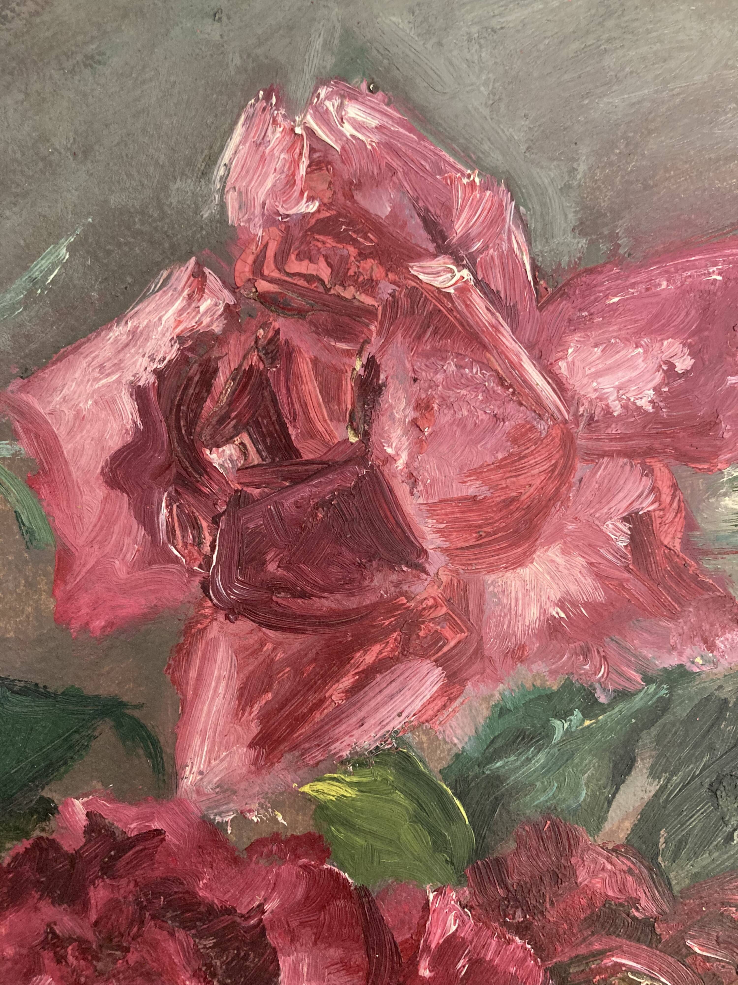 Peinture aux roses vintage