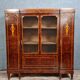 Louis XVI library in noble wood marquetry around 1850