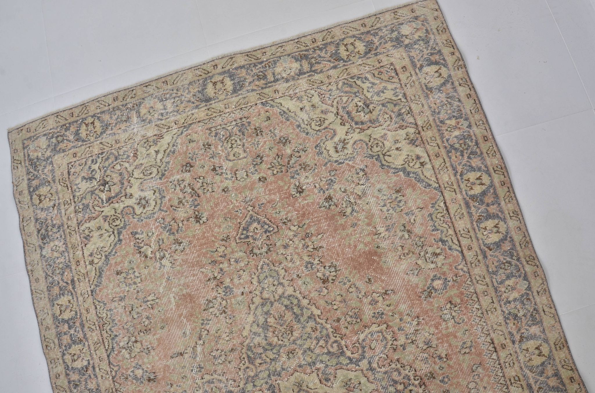 Oushak Vintage Floor Wool Rug sku1350
