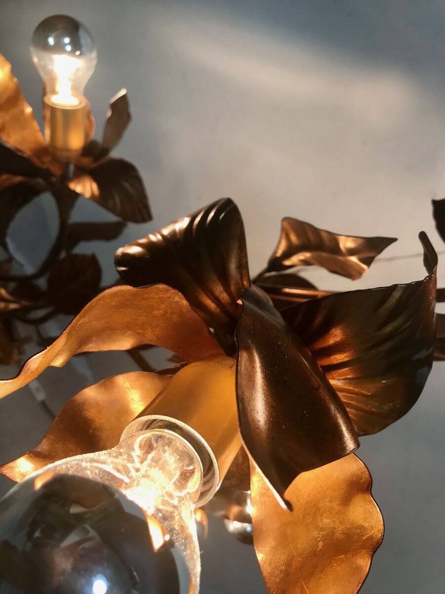 Gilded metal Florentine table or floor lamp by Hans Kögl, 1960s