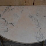 Console half moon marble and brass 50s