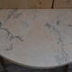 Console demi lune en marbre et laiton années 50