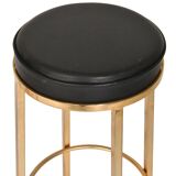 Bar in black lacquer and gilded brass by Jean-Claude Mahey for Maison Romeo.