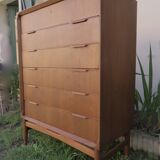 Large ceiling chipe with 6 teak drawers. Denmark 1960
