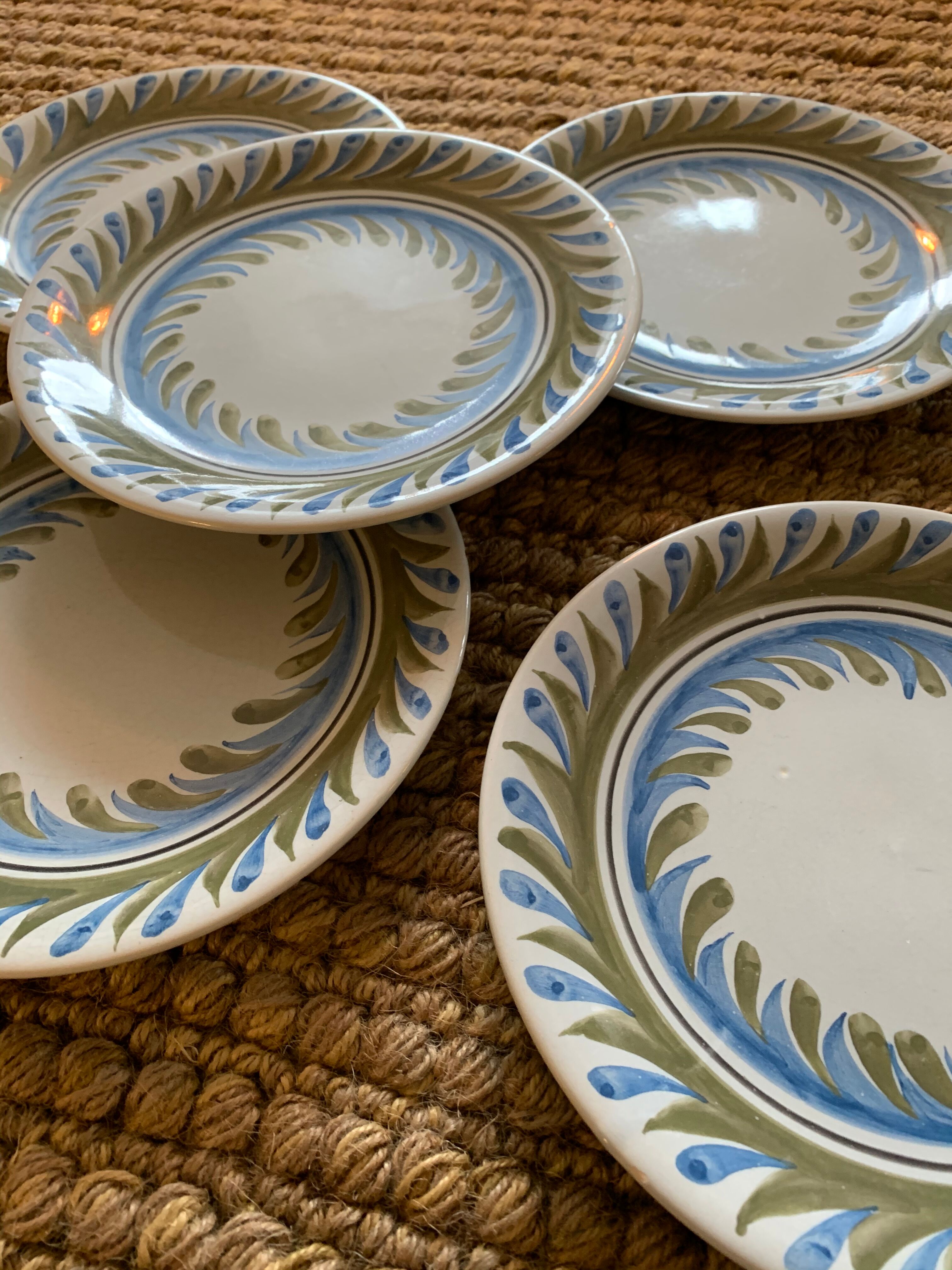 6 vintage Ceramic Roger Capron plates