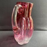 Colored blown glass jug attributed to Legras