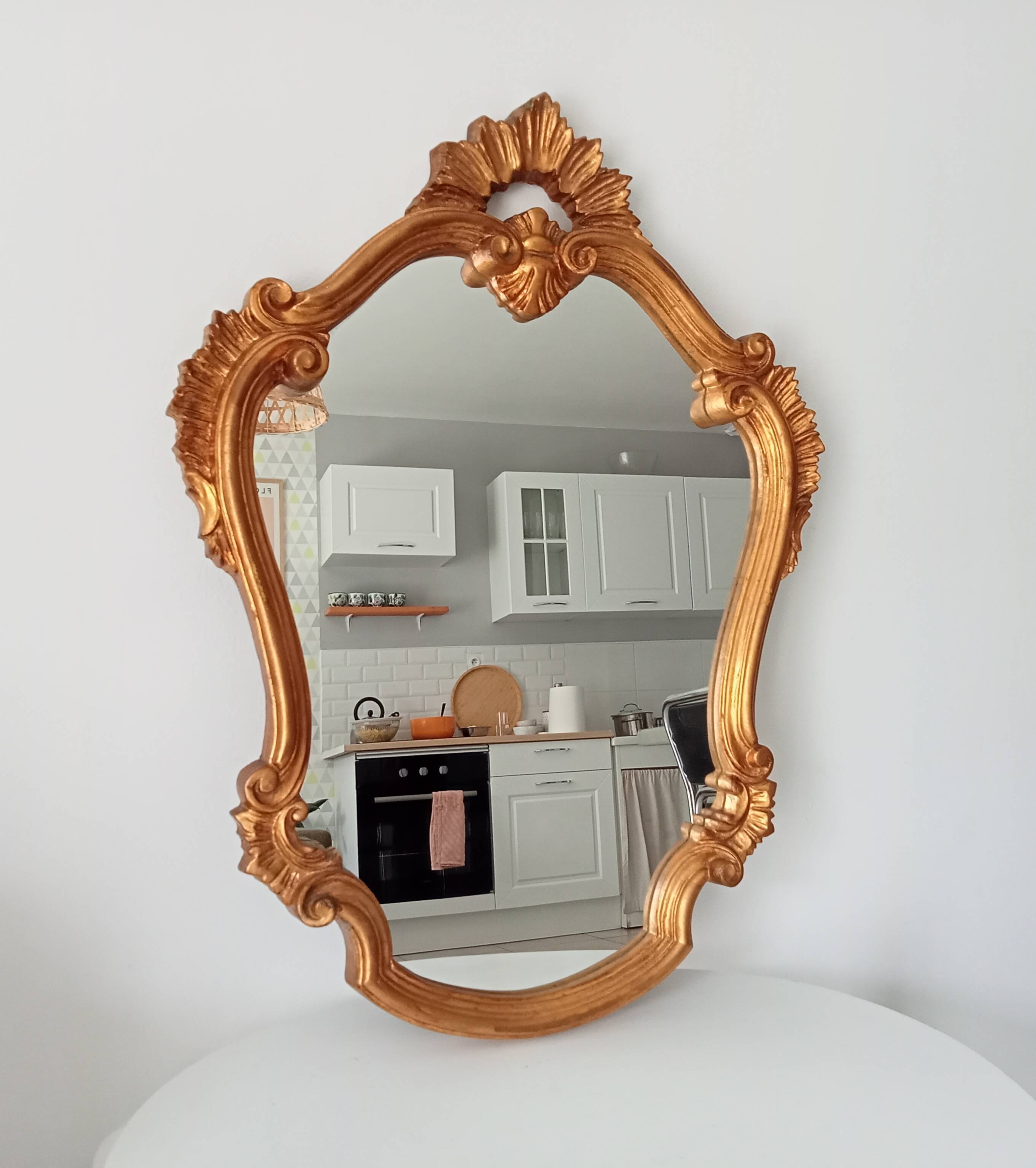 Vintage baroque mirror from the 60s Italy 84*62 cm