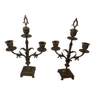 Bronze candlesticks