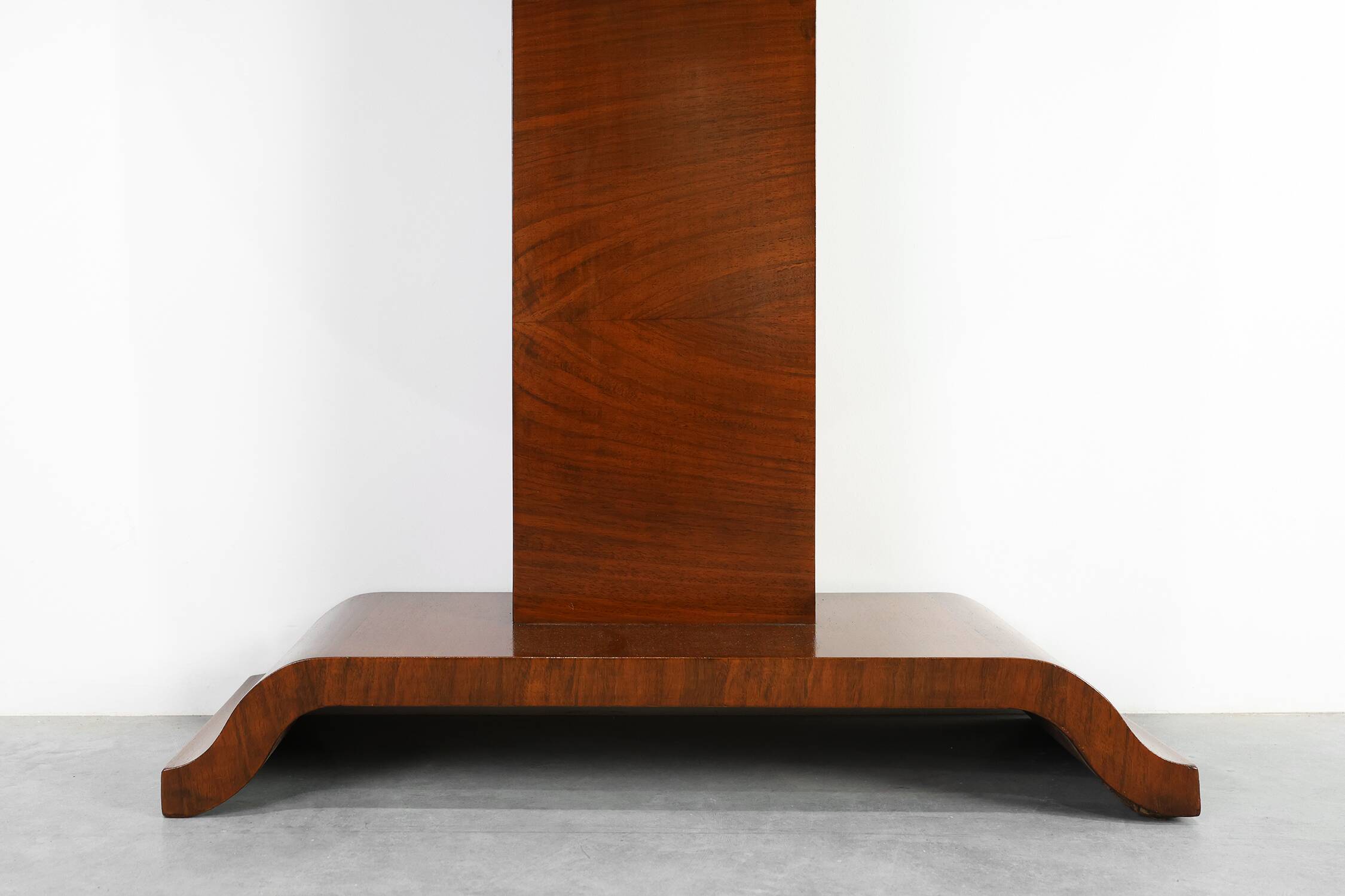 Art Deco Console Table in Walnut Veneer, France 1920s