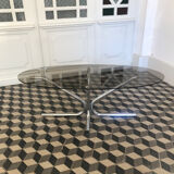 Vintage coffee table smoked glass
