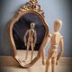 Ornate golden mirror 40x24