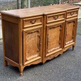 Buffet Louis XV époque 19ème en bois chêne massif