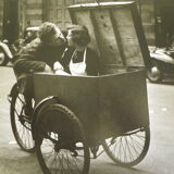 Robert Doisneau's black and white poster "Kiss Blottot" from 1950