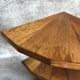 Guéridon d'angle en bois clair vintage