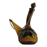 Porron en verre ambré /Décanteur/Carafe/Pichet/vintage