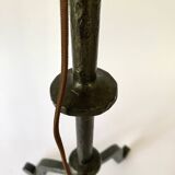Brutalist wrought iron lamp base