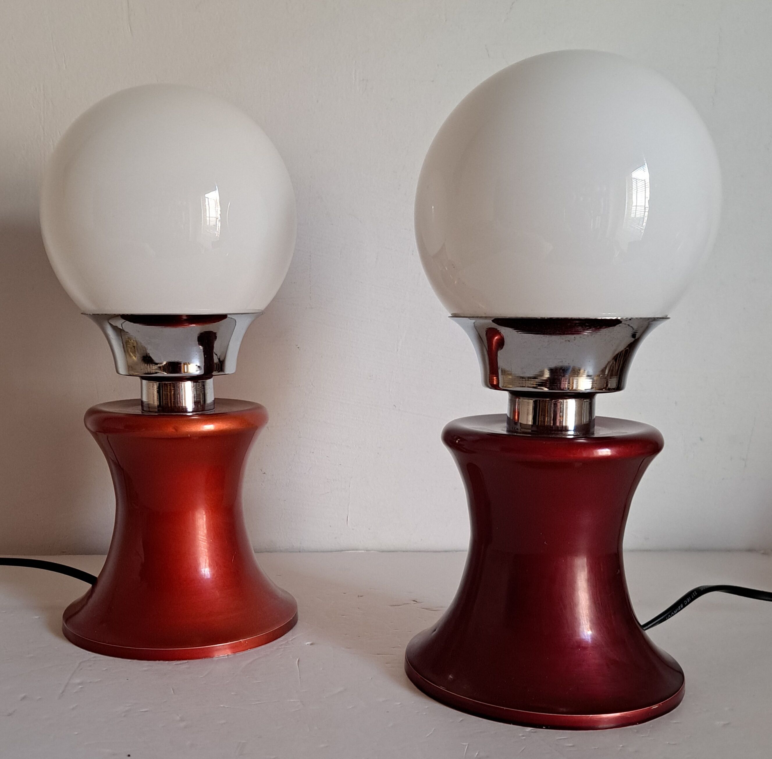 Pair of vintage bedside lamps