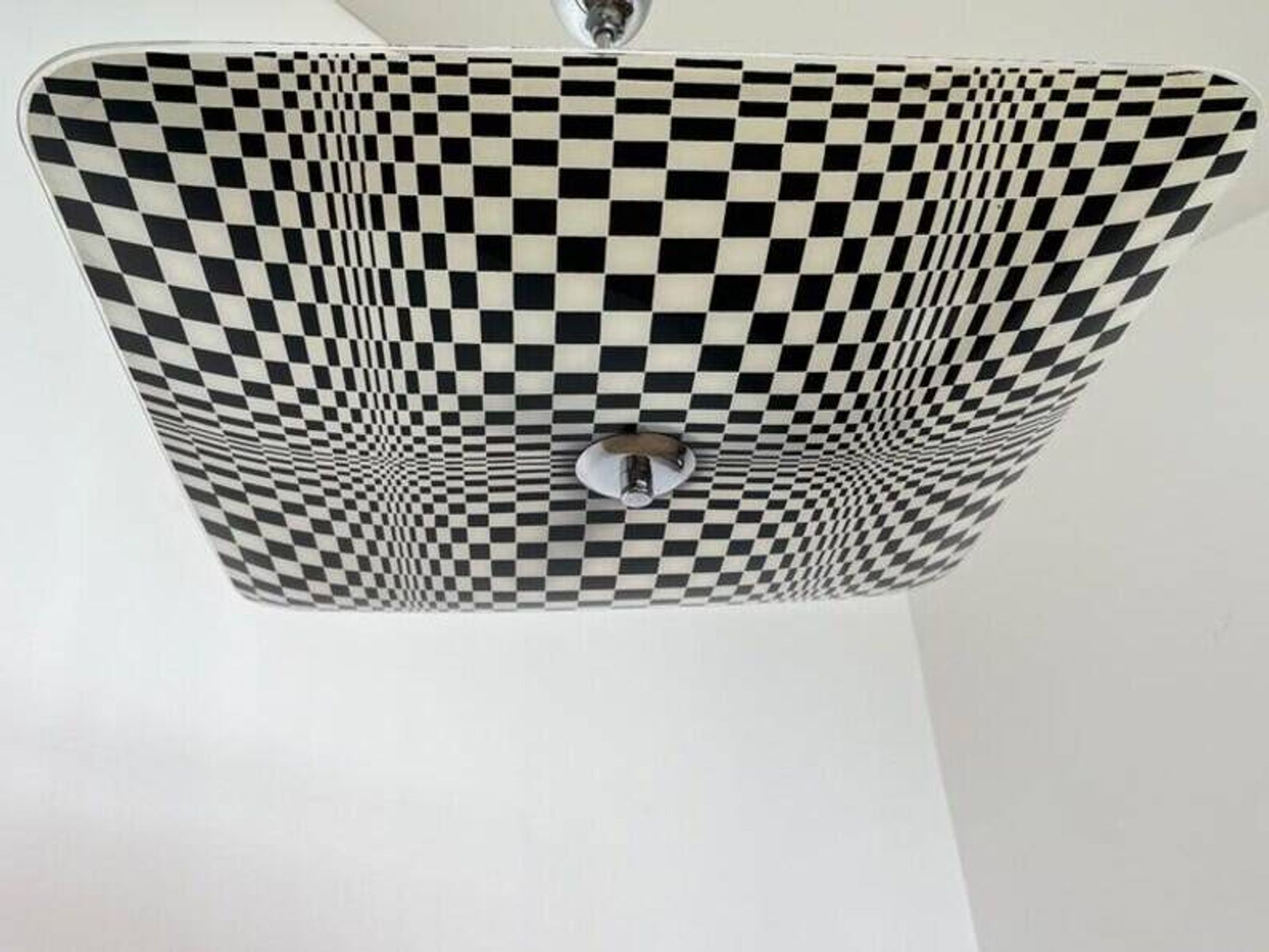 Mid-century design glass pendant by Napako, Czechoslovakia, 1970s.